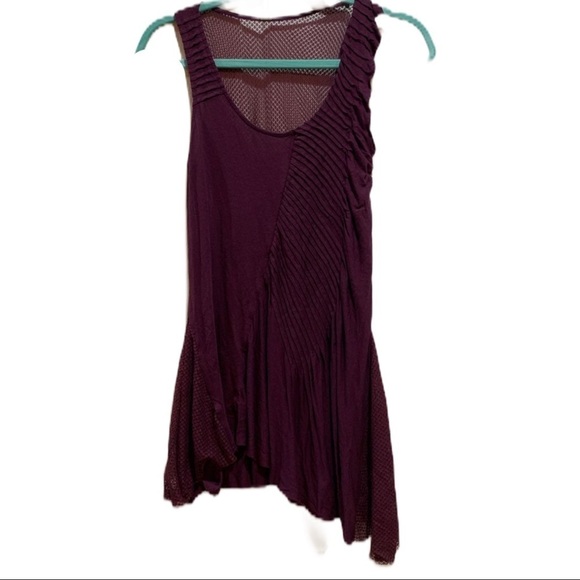 FP Tunic Dress Small Like New Burgundy Asymetrical - Picture 9 of 9